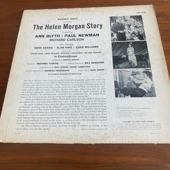 Warner Brothers Presents The Helen Morgan Story Vinyl - Picture 2 of 2